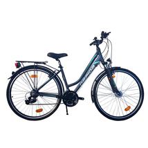 GEPIDA ALBOIN 200 NŐI TREKKING KERÉKPÁR 48CM VÁZZAL,MATT SZÜRKE/LIME SZÍNBEN
